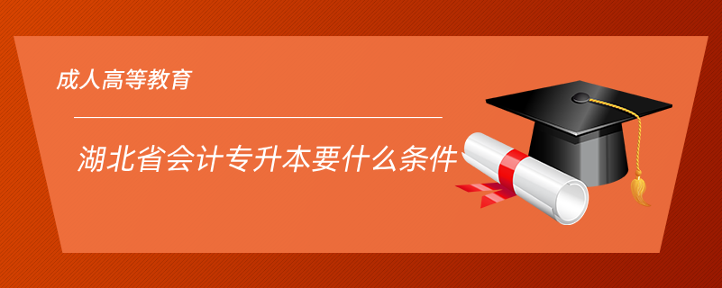 湖北省會(huì)計(jì)專(zhuān)升本要什么條件