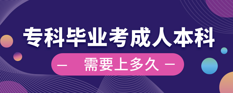 ?？飘厴I(yè)考成人本科需要上多久