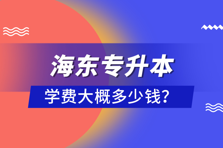 海東專(zhuān)升本學(xué)費(fèi)大概多少錢(qián)？