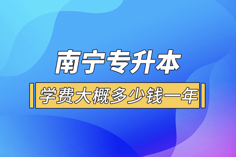 南寧專升本學(xué)費(fèi)大概多少錢一年？