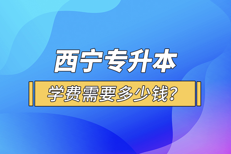 西寧專升本學費需要多少錢？