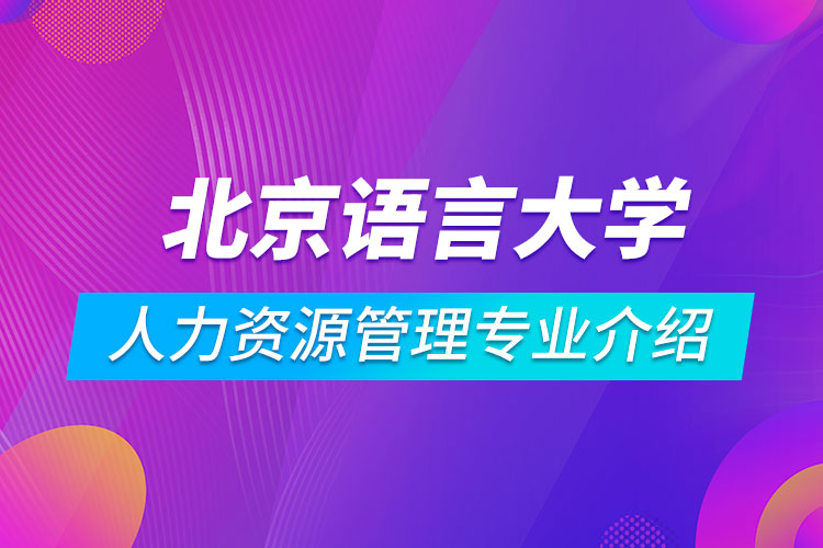 北京語言大學人力資源管理專業(yè)介紹