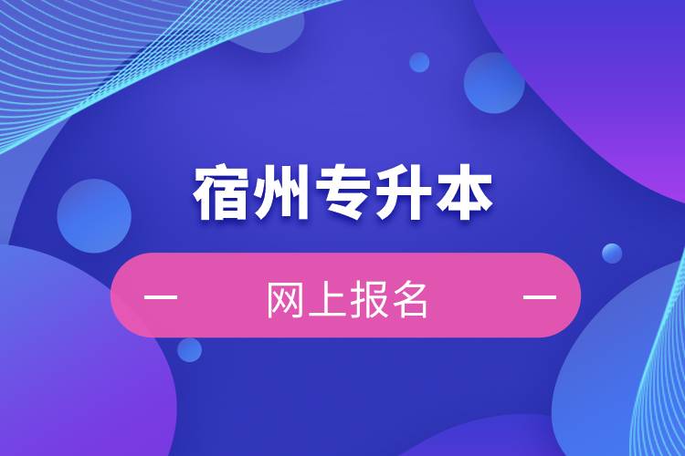 在宿州專升本怎么網(wǎng)上報名？