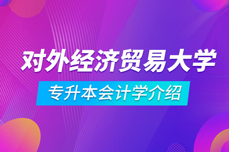 對外經(jīng)濟貿(mào)易大學(xué)專升本會計學(xué)怎么樣
