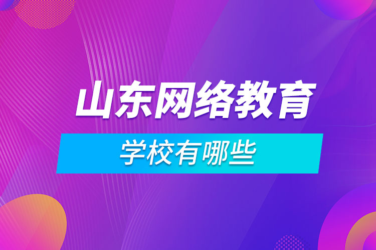 山東網絡教育學校有哪些