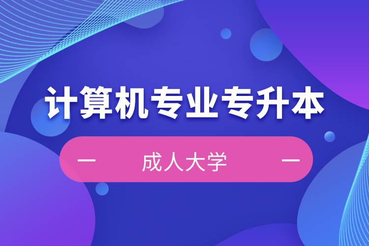 開設(shè)計算機(jī)專業(yè)專升本的成人大學(xué)