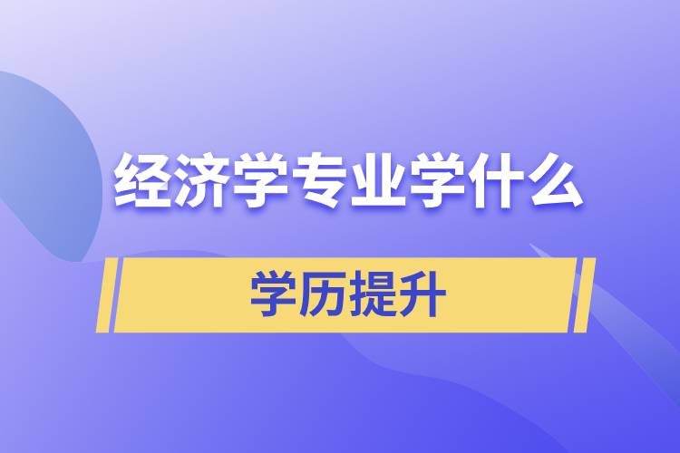 經(jīng)濟學專業(yè)學什么