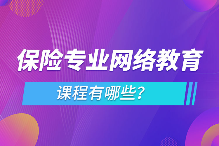 保險(xiǎn)專業(yè)網(wǎng)絡(luò)教育課程有哪些？