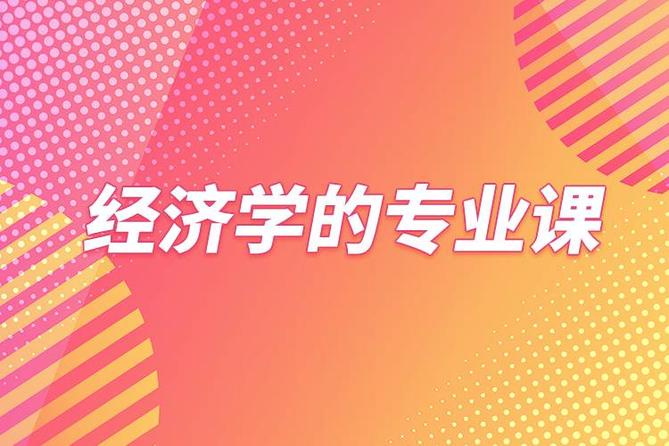 經(jīng)濟學的專業(yè)課