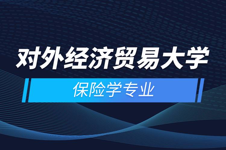 對(duì)外經(jīng)濟(jì)貿(mào)易大學(xué)保險(xiǎn)學(xué)專業(yè)