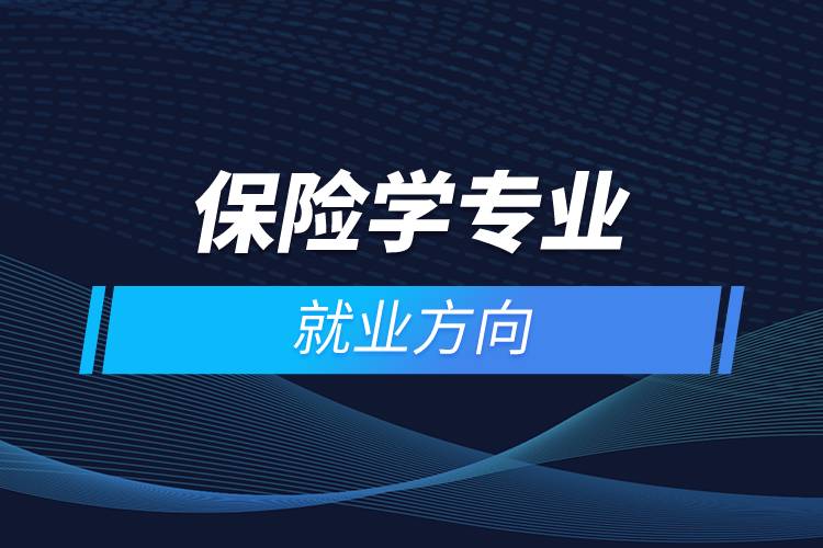 保險(xiǎn)學(xué)專(zhuān)業(yè)就業(yè)方向