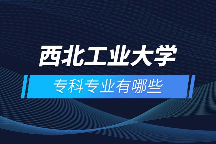 西北工業(yè)大學(xué)?？茖I(yè)有哪些