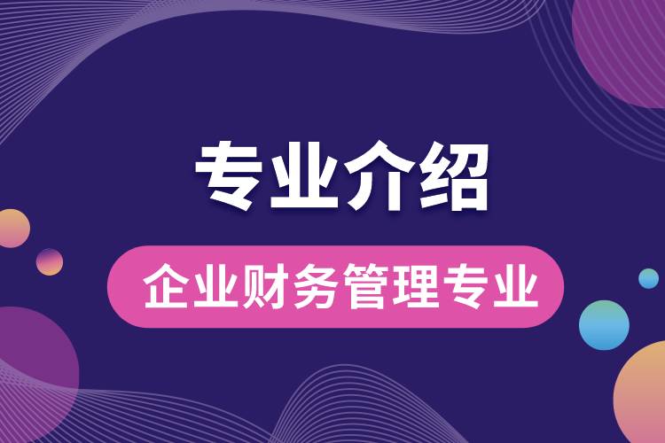 企業(yè)財務(wù)管理專業(yè)