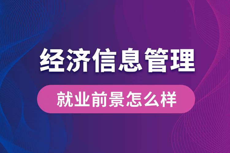 經(jīng)濟(jì)信息管理專業(yè)畢業(yè)后就業(yè)前景怎么樣？