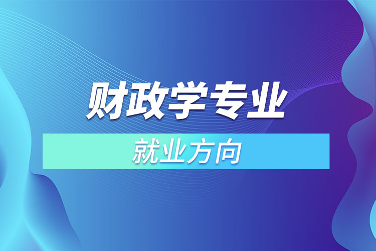 財政學專業(yè)就業(yè)方向？