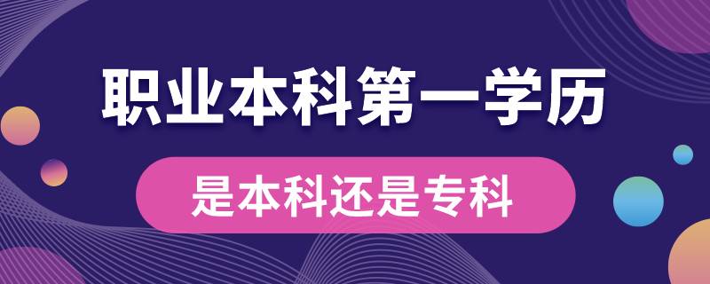 職業(yè)本科第一學(xué)歷是本科還是?？? /></p><p style=