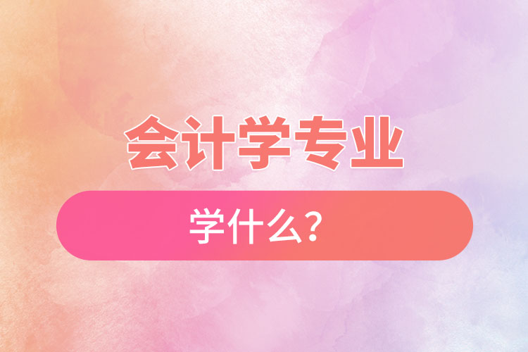 會計學(xué)專業(yè)學(xué)什么？