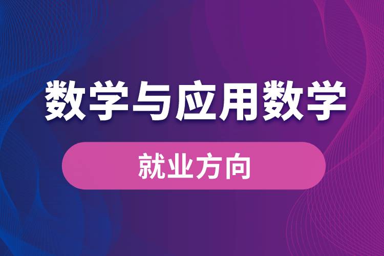 數(shù)學(xué)與應(yīng)用數(shù)學(xué)專(zhuān)業(yè)就業(yè)方向