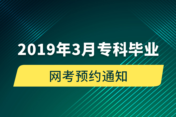 2019年3月?？飘厴I(yè)網考預約通知