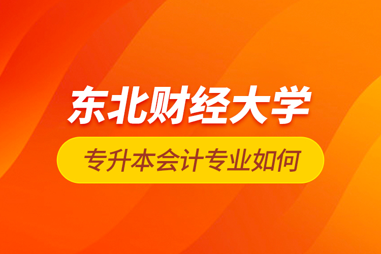 東北財(cái)經(jīng)大學(xué)專(zhuān)升本會(huì)計(jì)專(zhuān)業(yè)如何