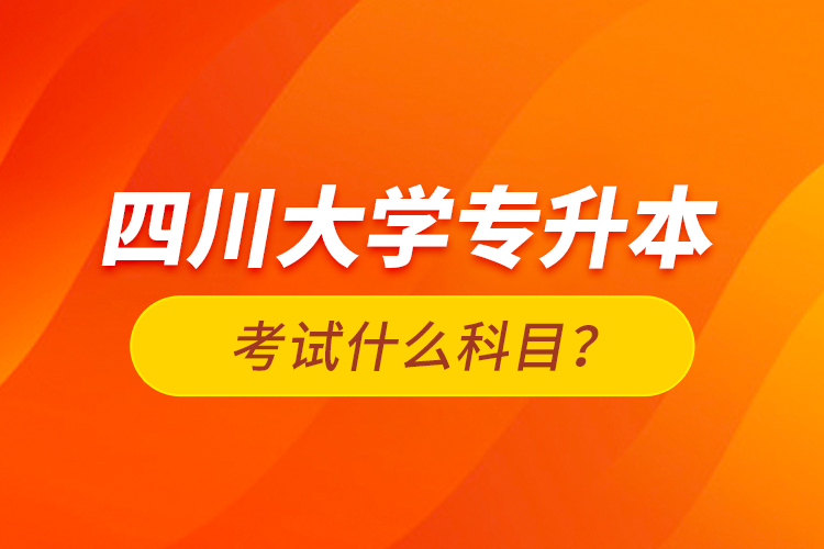四川大學專升本考試什么科目？