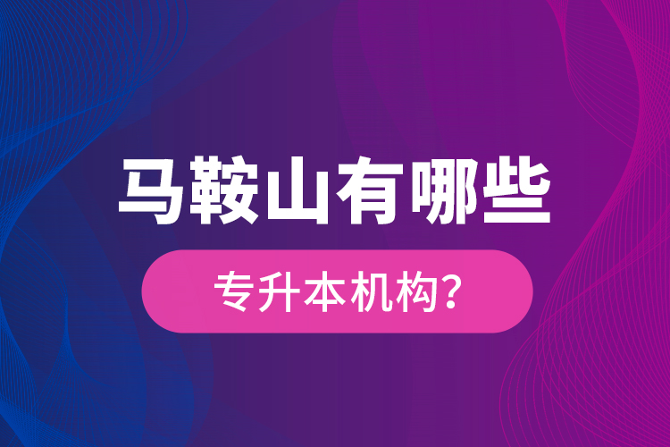 馬鞍山有哪些專升本機(jī)構(gòu)？