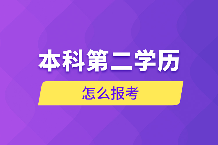 本科第二學(xué)歷怎么報考