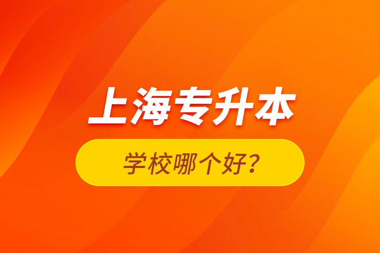 上海專升本學(xué)校哪個好？