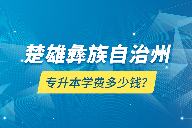 楚雄彝族自治州專升本學費多少錢？