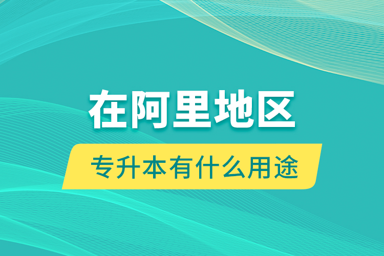 在阿里地區(qū)專升本有什么用途？