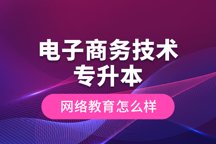 電子商務(wù)技術(shù)專升本網(wǎng)絡(luò)教育怎么樣？