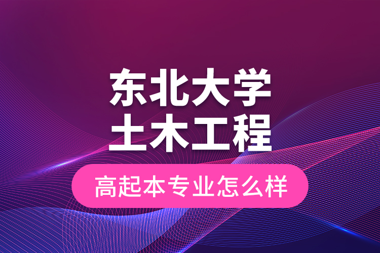 東北大學(xué)土木工程高起本專業(yè)怎么樣？