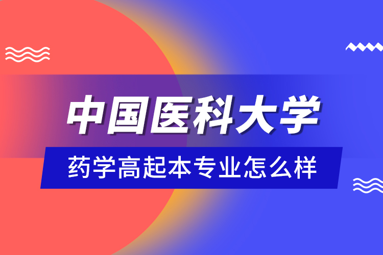 中國醫(yī)科大學藥學高起本專業(yè)怎么樣？