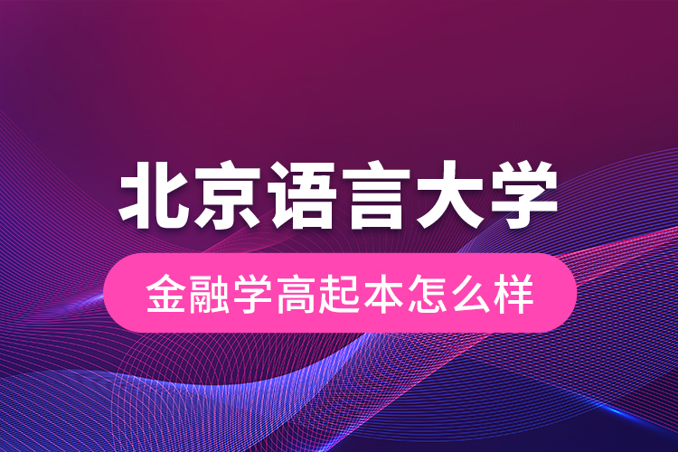 北京語(yǔ)言大學(xué)金融學(xué)高起本怎么樣？