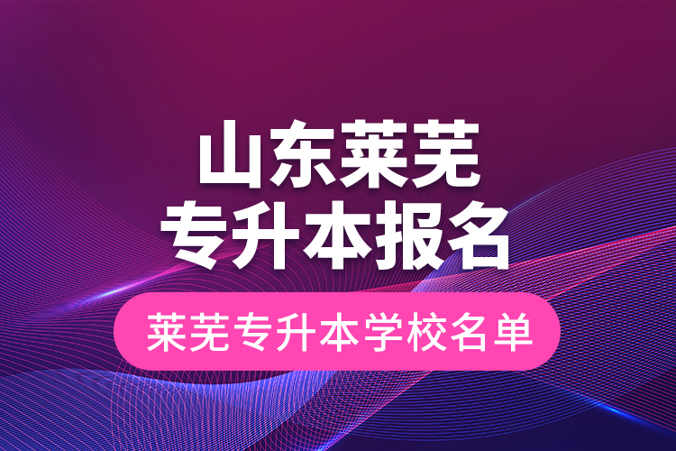 山東萊蕪專升本報名,萊蕪專升本學校名單